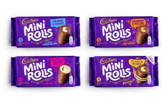 four caddy's mini rolls chocolate bars