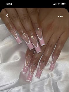 Acrylic Nails Rhinestones Simple, Mom Nails, Glamour Nails, Nails Now, Simple Acrylic Nails