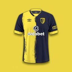 a yellow and blue soccer jersey with the word dafabet on it's chest