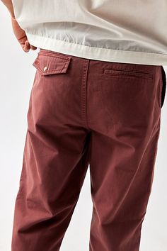 Utility chino pants by UO’s own BDG label. Cotton twill pants with a straight leg silhouette and mid-rise waist. Includes front and back pockets & finished with a zip fly & button closure. Urban Outfitters exclusive. Features BDG utility chino pants Essential cotton twill pants Mid rise waist Washed look Zip fly; button closure Straight leg UO exclusive Content + Care 100% Cotton Machine wash Imported Size + Fit Model in Black is 6’1" and wearing size 32/32 Measurements taken from size 32/32 Ris Twill Pants, Chino Pants, Chinos Pants, Mens Bottom, And Sign, Bottoms Pants, Cotton Twill, Mid Rise, Fitness Models