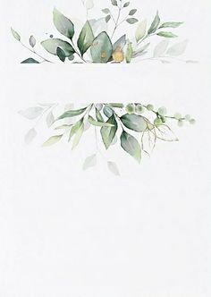 watercolor painting of leaves and branches on white paper