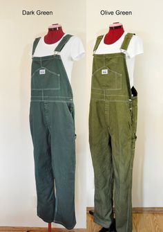 "Custom Dyed Bib Overalls. PLEASE LOOK OVER THE DETAILS AND MEASUREMENTS LISTED BELOW BEFORE ORDERING! THANK YOU! My suppliers are out of stock on many sizes - more should be available in the near future. I hope! Rugged Blue Brand 100% Cotton Bib Overall Pants - Dyed per request of customer color. This listing is a custom request. You choose the size and color. I will acquire the Cotton Painters Bib to be dyed in the color of your choosing. The bib overalls will be a NEW pair of Painters Overall Green Cotton Overalls, Cotton Utility Overalls, Utility Cotton Overalls Pants, Cotton Overalls With Relaxed Fit, Cotton Full-length Relaxed Fit Overalls, Cotton Full Length Relaxed Fit Overalls, Fitted Green Overalls With Pockets, Casual Green Overalls, Utility Style Overalls With Belt Loops