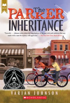 the parker inferiancee book cover with two children on bicycles and an old car