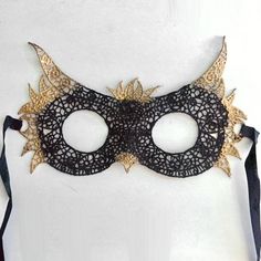 Lace  OWL  masquerade mask black and gold Multicolor Halloween Masquerade Masks And Prosthetics, Black Costume Accessories For Mardi Gras Carnival, Multicolor Masks And Prosthetics For Halloween Masquerade, Black Masks And Prosthetics For Mardi Gras Masquerade, Black Fantasy Costume Accessories As Gift, Black Masks For Mardi Gras Masquerade, Black Halloween Masks As Gifts, Black Carnival Mask Costume Accessory, Gold Masks And Prosthetics For Carnival Festival