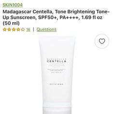 Skin 1004 Madagascar Centella/ Tone Brightening Tone-Up Sunscreen Spf 50 Great Korean Sunscreen. Just Purchased Sept 2024.Never Used As I Ordered Incorrect One. Korean Sunscreen, Sunscreen Spf 50, Women Skin, Sun Care, Spf 50, Tone It Up, Skin Care Women, Sunscreen, Skin