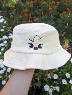 If you love Stray Kids and therefore Skzoo, this was made for you. Perhaps the CUTEST way to rep your bias in a subtle way. I love this bucket hat since it's made from 100% cotton terry cloth which gives it a trendy but still unique feel. If you have more than one bias (which who doesn't), or want to match with someone else, I do have the whole skzoo collection up in my shop! Most members I have as both a cap and a bucket hat, so whatever you need, I have covered.  This product is made especially for you as soon as you place an order, which is why it takes us a bit longer to deliver it to you. Making products on demand instead of in bulk helps reduce overproduction, so thank you for making thoughtful purchasing decisions! Cute White Bucket Hat With Curved Brim, Cute Cream Hat For Gift, Adjustable Cute Cotton Bucket Hat, Cute White Bucket Hat With Short Brim, Cute White Cotton Bucket Hat, Cute White Short Brim Bucket Hat, Cute Bucket Hat With Curved Brim, Cute Adjustable Brimmed Bucket Hat, Cute White Bucket Hat, One Size