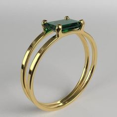 Looking for buy gold ring at best price please visit our website where you can buy all types of ring which made with pure gold and available at best price... Formal Emerald Cut Gemstone Stackable Rings, Smaragd Ring, Gold Rings Jewelry, Gold Ring Designs, Double Ring, Emerald Stone, Diy Schmuck, Gold Jewelry Fashion, Emerald Ring