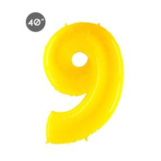 Jumbo Yellow Number 9 Foil Balloon - Ninth Birthday Balloon & Anniversary Decorations Number 9 Balloon, 9 Balloon, Birthday Sunflower, Ninth Birthday, Sunshine Party, Sunflower Party, Yellow Balloons, Bee Party, Number 9