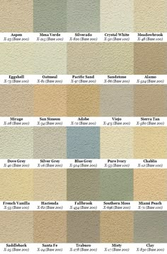 the different shades of paint that are used in this painting project, including beiges and browns