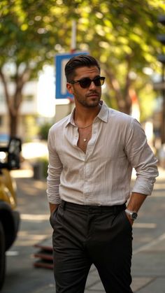 Stylish men's outfit ideas 2024 #mensoutfits #whiteshirt Outfit Ideas 2024