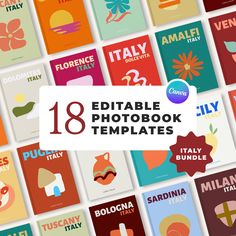 Turn your favorite Italy travel memories into a stunning photobook with our customizable Canva photobook templates. Perfect for showcasing your adventures, these templates are designed to help you create a beautiful coffee table book that tells the story of your journey. With easy-to-edit pages and elegant layouts, you can personalize every detail to reflect your unique experiences. Start creating a keepsake that you'll treasure forever! ------------------ 𝗪𝗛𝗔𝗧 𝗬𝗢𝗨'𝗟𝗟 𝗚𝗘𝗧 ✻ 18 front Coffee Table Book Design, Travel Book Design, Photo Book Template, Assouline Books, Page Maps, Ebook Template, Unique Experiences, Coffee Table Book, Everything Is Possible