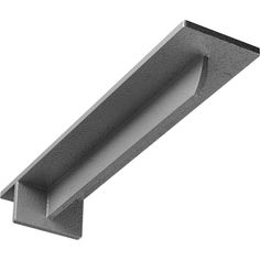 an angled metal object on a white background