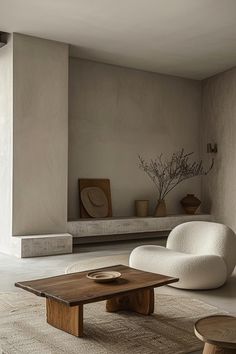 a living room filled with furniture and a fire place in the middle of the room