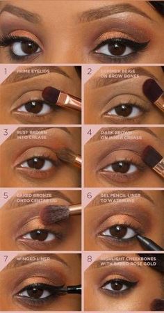 Rita Hayward, Dark Skin Makeup Tutorial, Makeup Lifestyle, Beginners Eye Makeup, Makeup 101, Makeup For Black Skin, Simple Eye, Makeup Artist Tips, Brown Skin Makeup