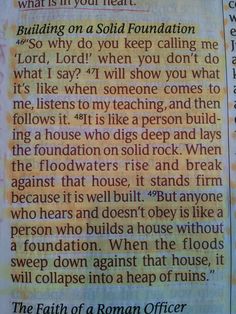 an open bible with the words, what is in your heart and building on a solid foundation