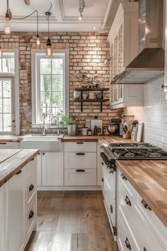 the kitchen is clean and ready for us to use in its new owner's home