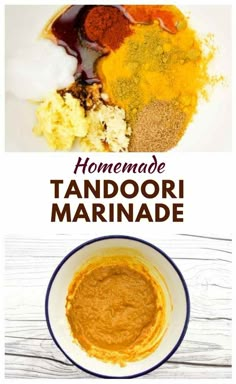 homemade tandoori marinade in a bowl