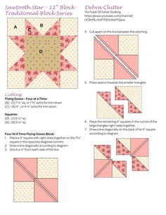 the instructions to make a quilt block