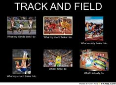 an image of track and field pictures with caption for the description in the bottom right hand corner