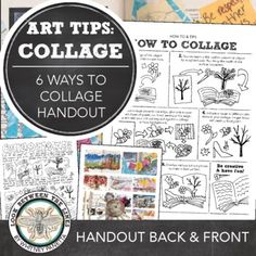 art tips collage 6 ways to college handout book and front - end project