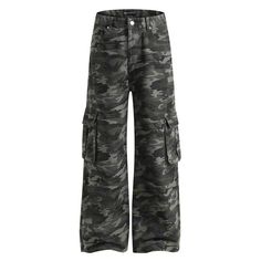 These camo cargo pants feature wide legs, multiple pockets, and a loose fit Size: • S: Waist: 70cm/ 27.6 in, Hips: 105cm/ 41.3 in, Length: 107cm/ 42.1 in• M: Waist: 74cm/ 29.1 in, Hips: 109cm/ 42.9 in, Length: 108cm/ 42.5 in• L: Waist: 78cm/ 30.7 in, Hips: 113cm/ 44.5 in, Length: 109cm/ 42.9 in• XL: Waist: 82cm/ 32.3 in, Hips: 117cm/ 46.0 in, Length: 110cm/ 43.3 inMaterial: Denim Twd Negan, Girl Skirts, Grunge Jeans, Fall Pants, Camo Cargo Pants, Winter Outfits Men, Indie Outfits, Wide Legs, Aesthetic Outfits