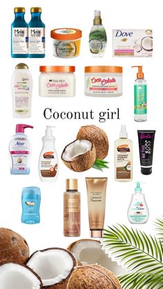 My routine to smell like coconut 🥥 🌴 Coconut Hygiene Routine, Shower Routine Coconut, Coconut Self Care, Coconut Body Products, Coconut Shower Products, Coconut Self Care Products, Scents To Smell Like, Coconut Sent, Coconut Routine