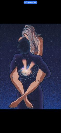 an image of two people hugging in the dark