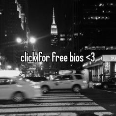 a black and white photo with the words click for free bios 3 on it