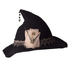 PRICES MAY VARY. Women's witches hat costume headwear wizard cap Knitted wool witch hat with a wide brim, the brim has wire in it so you can easily shape it Size: head circumference 57cm~60cm (standard adult's heads size) You can wear this hat year round even in winter and it will keep your head warm Cute and witchy comfy to wear, stays on well Mardi Gras hair accessories headband headwears top hat 5k Costume, Witch Hats Costume, Mardi Gras Hat, Mardi Gras Hats, Witch Style, Steampunk Top Hat, Black Witch Hat, Gothic Girl, Steampunk Women