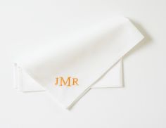 Mens Pocket Square, Mens Monogram