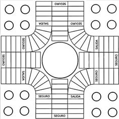 the floor plan for an auditorium with seats and seating areas on each side, as well as