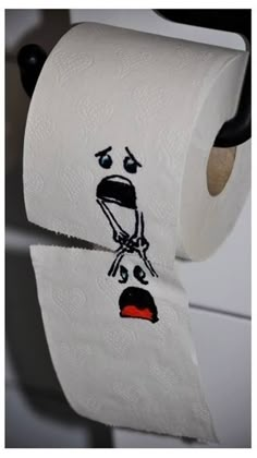 two rolls of toilet paper with faces drawn on them and the words, a futile attempt to hold on to the weekend