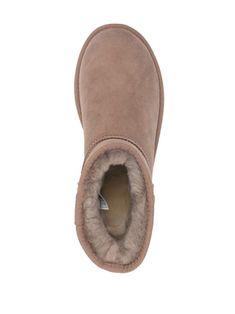 Beige Classic Mini II ankle boots, calf suede, round toe, shearling lining, pull-tab at the heel, ridged rubber soleComposition: Calf Suede, 100% Ugg Mini Ii, Ugg Beige, Beige Ankle Boots, Ugg Classic Mini Ii, Ugg Boots Australia, Ugg Mini, Leather Biker Boots, Ugg Classic Mini, Zegna Shoes