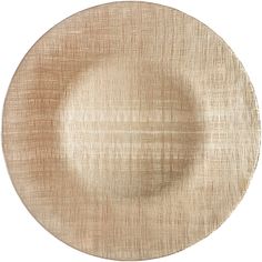 a round wooden plate on a white background