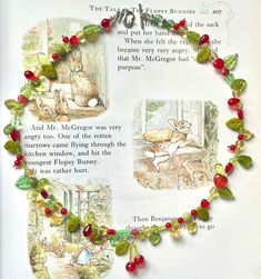 a book page with an image of the tale of peter rabbit