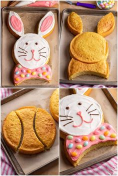 the steps to make an easter bunny cookie