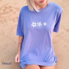 Coconut Girl Shirt Sea Turtle Shirt Hibiscus Shirt Ocean Inspired Style Ocean Animal Shirt Salty Granola Girl Comfort Colors Plus Size - Etsy Purple Short Sleeve Vacation Tops, Purple Short Sleeve Top For Vacation, Summer Printed Purple Tops, Summer Purple Printed Tops, Purple Printed Summer Top, Purple Short Sleeve Beach Top, Cotton Hawaiian Shirt With Crew Neck, Hawaiian Cotton Shirt With Crew Neck, Purple Short Sleeve Summer Tops