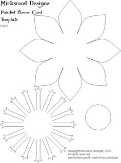 the paper flower is cut out and ready to be colored