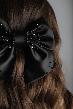 Embroidered Hair Bows, Bridal Hairdo, Bow Hairstyle, Peinados Fáciles Para Cabello Corto, Handmade Hair Bows