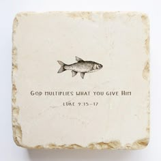 589 | Luke 9:15-17 - Twelve Stone Art Five Loaves And Two Fish, Heavenly Realm, Luke 9, Christian Verses, Gods Love Quotes, The Leftovers, Two Fish, Verse Art, Catholic Quotes