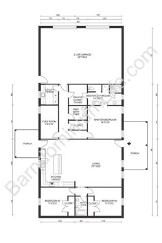 the floor plan for a two story house