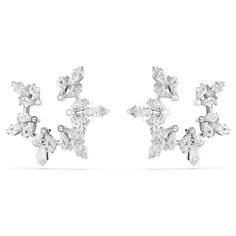 Discover the exceptional artistry of these snowflake-inspired clip earrings. Each rhodium plated piece is frozen in place with an array of clear prong-set Swarovski Zirconia echoing the cool glow of ice in the twilight. Pair with a matching pendant or bracelet to maximize the effect. Swarovski Snowflake, Pink Watch, Snowflake Earrings, Rose Gold Watches, Swarovski Jewelry, White Crystal, Ocean Inspiration, Single Earring, Cuff Earrings