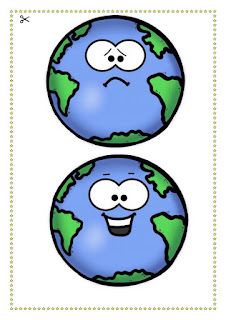 an image of the earth with two faces on it and one has eyes, nose and mouth