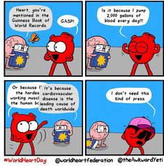 a comic strip with an image of a brain and another cartoon character talking to each other