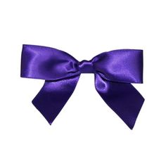 a purple bow on a white background