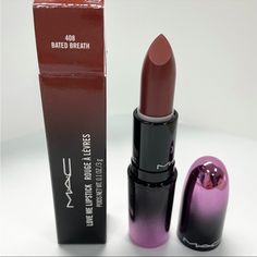 New In Box, Never Used- Mac Bated Breath Is A Very Warm-Toned, Dark Plum With A Satin Finish. It Is A Permanent Lipstick And Contains 0.1 Oz. Open To Offers *Check Out My Other Listings :) Cosmetics+ Divine Intuition, Coffee Lipstick, Plum Lipstick, Makeup Shopping, Frosted Lipstick, Permanent Lipstick, Makeup Mac, Mac Matte Lipstick