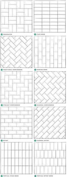 the instructions for how to make a brick wall with different types of bricks and their names