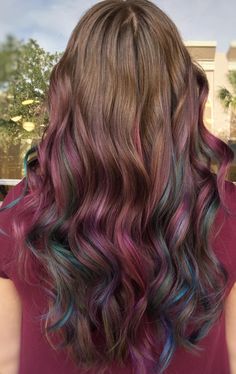 Mermaid Hair Brunette, Teenage Hair, Teenage Hairstyles, Spa Days, Successful Woman, Raven Queen, Dyed Hair Inspiration, Hair Brunette, Pink Highlights