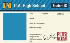 a blue and white certificate with the words u a high school written in spanish on it