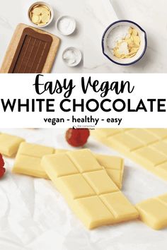 easy vegan white chocolate with raspberries on the side